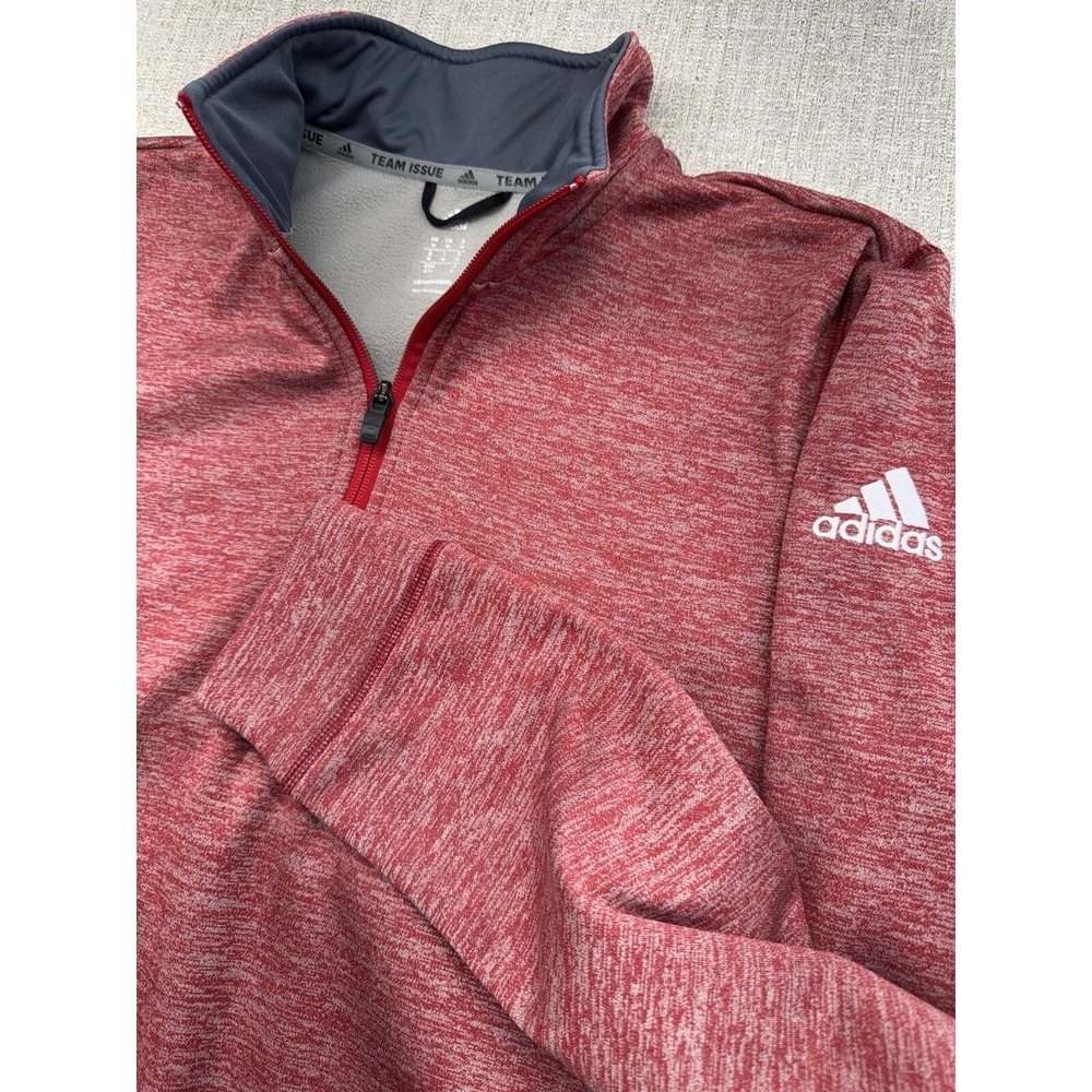 Adidas Men's Climawarm Sideline 1/4 Zip Coaches Top Red MEDIUM Team Issue‎